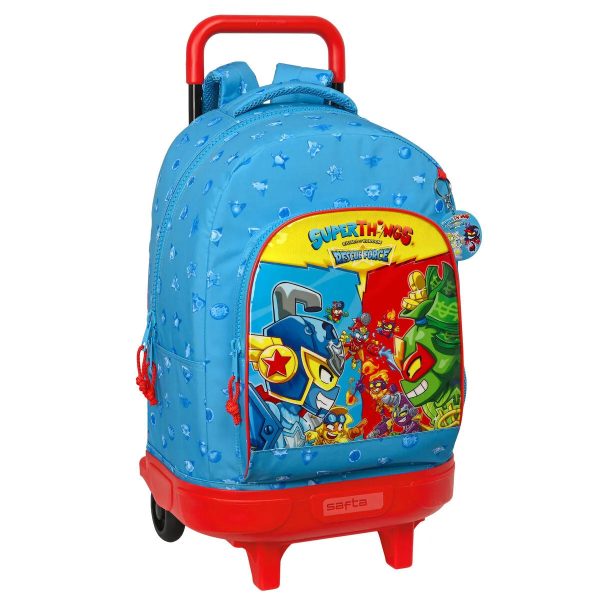 Cartable à roulettes SuperThings Rescue force 33 x 45 x 22 cm Bleu For Sale