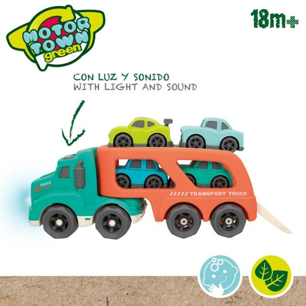 Camion porte-véhicules et Voitures Motor Town Lumière Son 32,5 x 13 x 10,5 cm (2 Unités) Sale