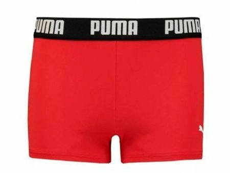 Boxer de Bain pour Enfants Puma Swim Logo Rouge Hot on Sale