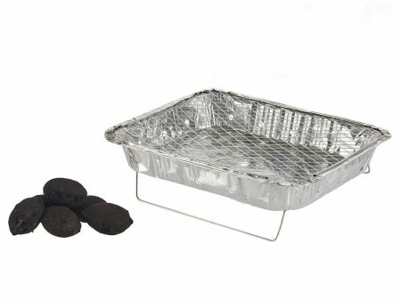 Barbecue Jetable Aluminium Charbon 23,5 x 6 x 30,5 cm (12 Unités) Sale