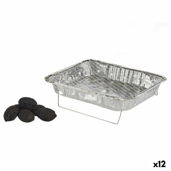 Barbecue Jetable Aluminium Charbon 23,5 x 6 x 30,5 cm (12 Unités) Sale