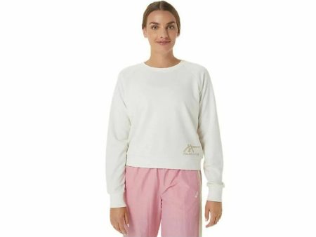 Sweat sans capuche femme Asics Tiger Blanc For Discount